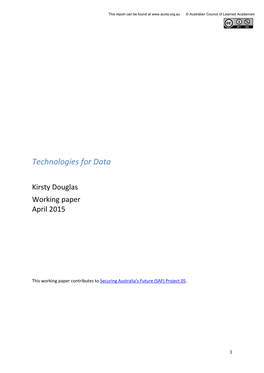 Technologies for Data