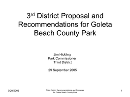 Recommendations for Goleta Beach County Park