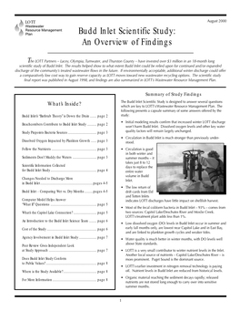 Budd Inlet Scientific Study: an Overview of Findings