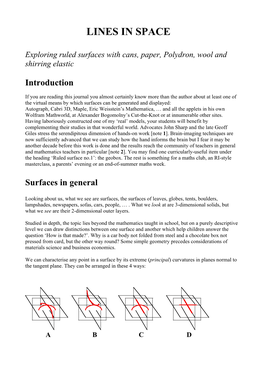 Lines in Space (Pdf)