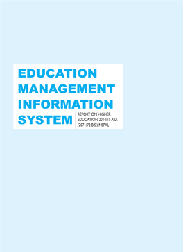 Education Management Information System Report on Higher