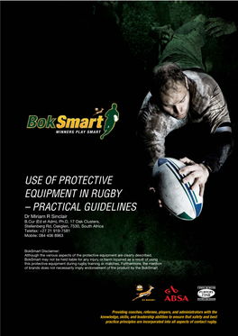 Use of Protective Equipment in Rugby – Practical