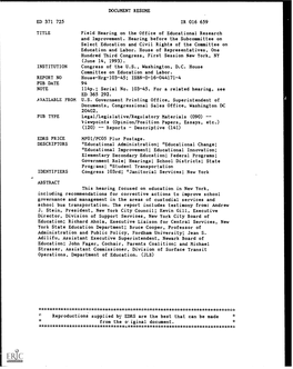 DOCUMENT RESUME ED 371 725 IR 016 659 TITLE Field