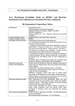 Feasibility Study of a New Mechanism: Final Report (Draft