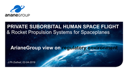 Spaceplane « Rocket Propulsion System »