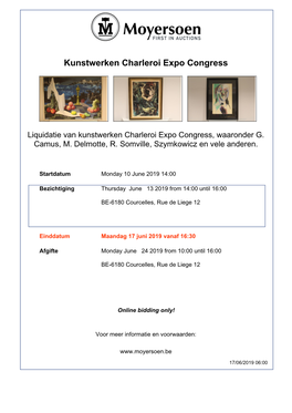 Kunstwerken Charleroi Expo Congress