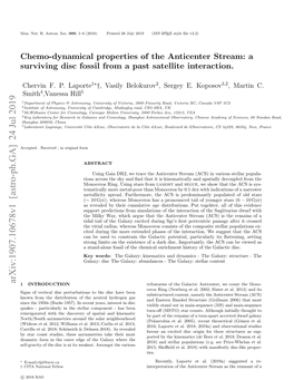 Arxiv:1907.10678V1 [Astro-Ph.GA] 24 Jul 2019 1 INTRODUCTION Tributaries of the Galactic Anticenter, We Count the Mono- Ceros Ring (Newberg Et Al