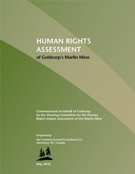 Human Rights Assessment of Goldcorp's Marlin Mine