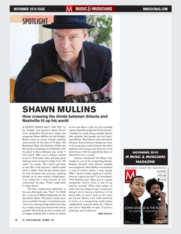 Shawn Mullins How Crossing the Divide Between Atlanta and Nashville Lit up His World