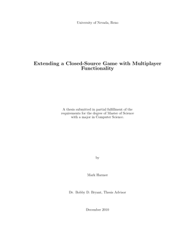 Extending a Closed-Source Game with Multiplayer Functionality