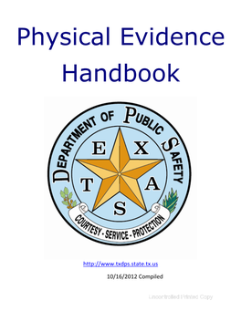 Physical Evidence Handbook