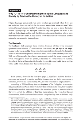 Appendix 3 Why “D” Is “R”: Understanding the Filipino Language and Society by Tracing the History of Its Letters