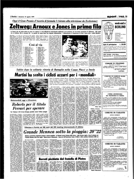 Grande Mennea Sotto La Pioggia: 20"22L'amministrazion E Appaltante Si Riserva, Comunque, Berts È Stato Il Più Veloce: Il Ogni Decisione Al Riguardo