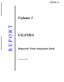 Volume 1 UGANDA Diagnostic Trade Integration
