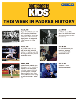 This Week in Padres History