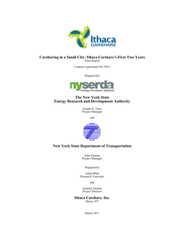 Ithaca Carshare's First Two Years March 2011