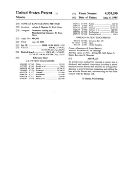 United States Patent (19) 11 Patent Number: 4,533,399 Mencke (45) Date of Patent: Aug
