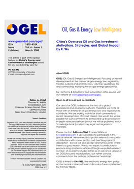 Oil, Gas & Energy Law Intelligence