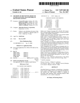 United States Patent (10) Patent No.: US 7,297,503 B2 L00mis Et Al