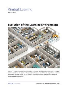 Evolution of the Learning Environment