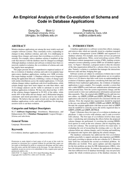An Empirical Analysis of the Co-Evolution of Schema and Code in Database Applications