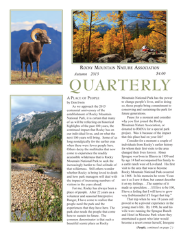 Autumn 2013 $4.00 QUARTERLY