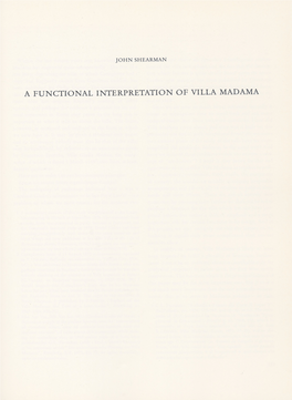 Functional Interpretation of Villa Madama