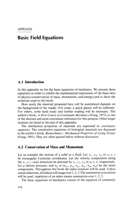 Basic Field Equations