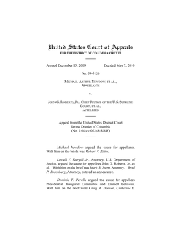 Newdow V. Roberts, Civil Action No