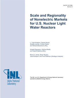 Scale and Regionality of Nonelectric Markets for U.S. Nuclear Light Water Reactors