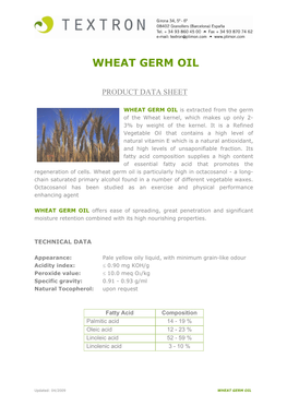 Wheat Germ Oil