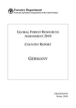 Global Forest Resources Assessment 2010 Country Report