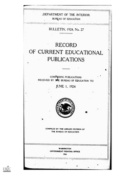 Record of Current Educational