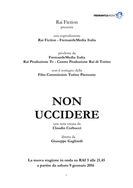 NON UCCIDERE Una Serie Creata Da Claudio Corbucci