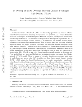 Enabling Channel Bonding in High-Density Wlans