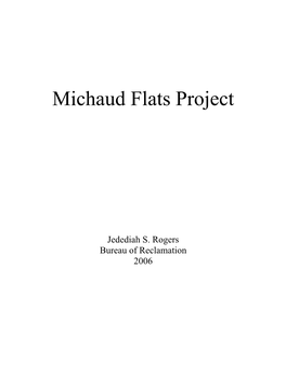 Michaud Flats Project, Idaho