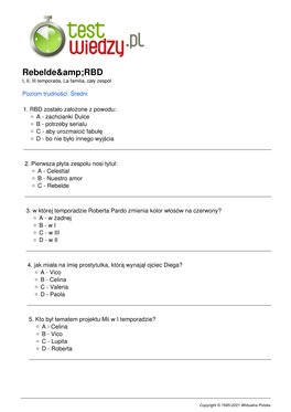 RBD I, II, III Temporada, La Familia, Cały Zespół