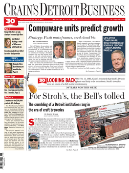 Compuware Units Predict Growth