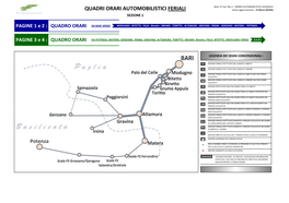 QUADRI ORARI AUTOMOBILISTICI FERIALI Ultimo Aggiornamento : 15 Marzo 2015Bis SEZIONE 1