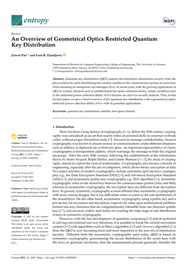 An Overview of Geometrical Optics Restricted Quantum Key Distribution