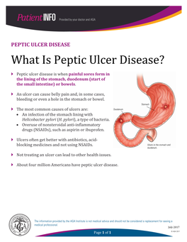 What Is Peptic Ulcer Disease?