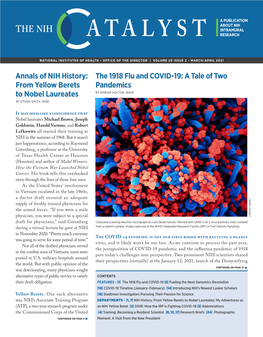 Annals of NIH History: from Yellow Berets to Nobel Laureates the 1918 Flu and COVID-19: a Tale of Two Pandemics