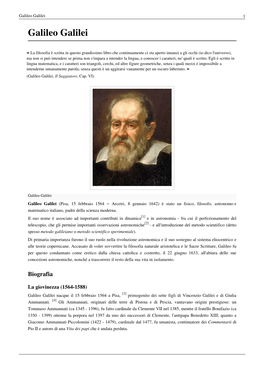 Galileo Galilei 1 Galileo Galilei
