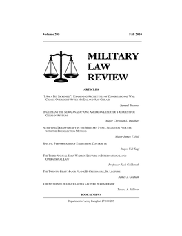 Military Law Review