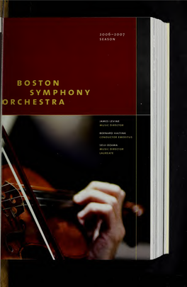 Boston Symphony Orchestra Concert Programs, Season 126, 2006