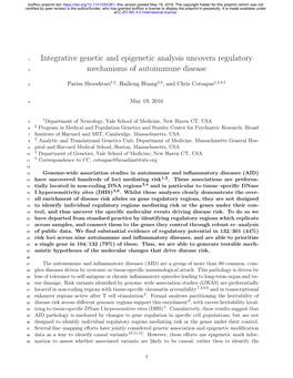 Integrative Genetic and Epigenetic Analysis Uncovers Regulatory