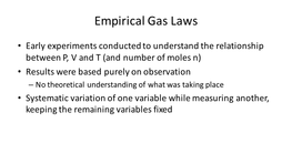 Empirical Gas Laws