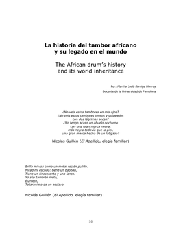 La Historia Del Tambor Africano Y Su Legado En El Mundo the African