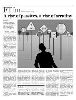 A Rise of Passives, a Rise of Scrutiny