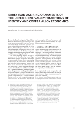 Early Iron Age Ring Ornaments of the Upper Rhine Valley: Traditions of Identity and Copper Alloy Economics